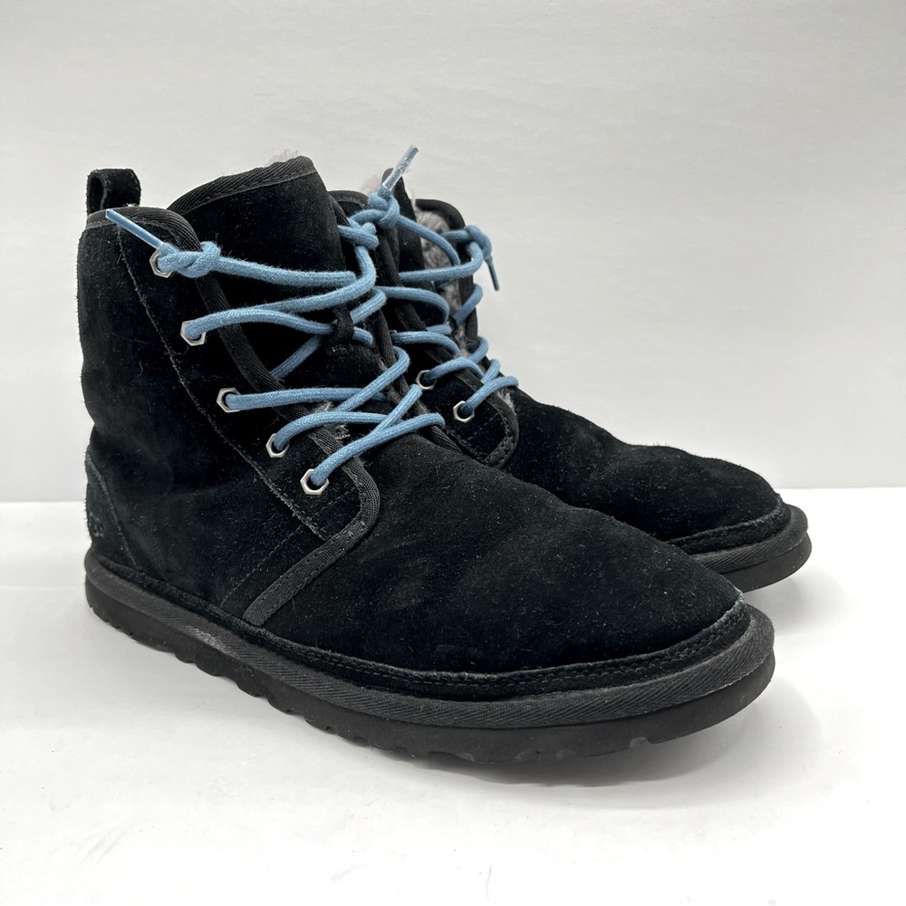 UGG Harkley Black Suede Ankle Boots Size 8 Men’s